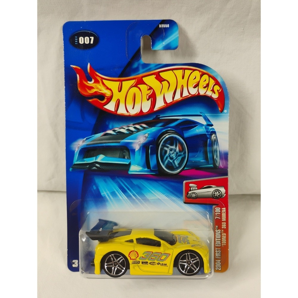 2004 Hot Wheels #007 First Editions Tooned 360 Modena Yellow